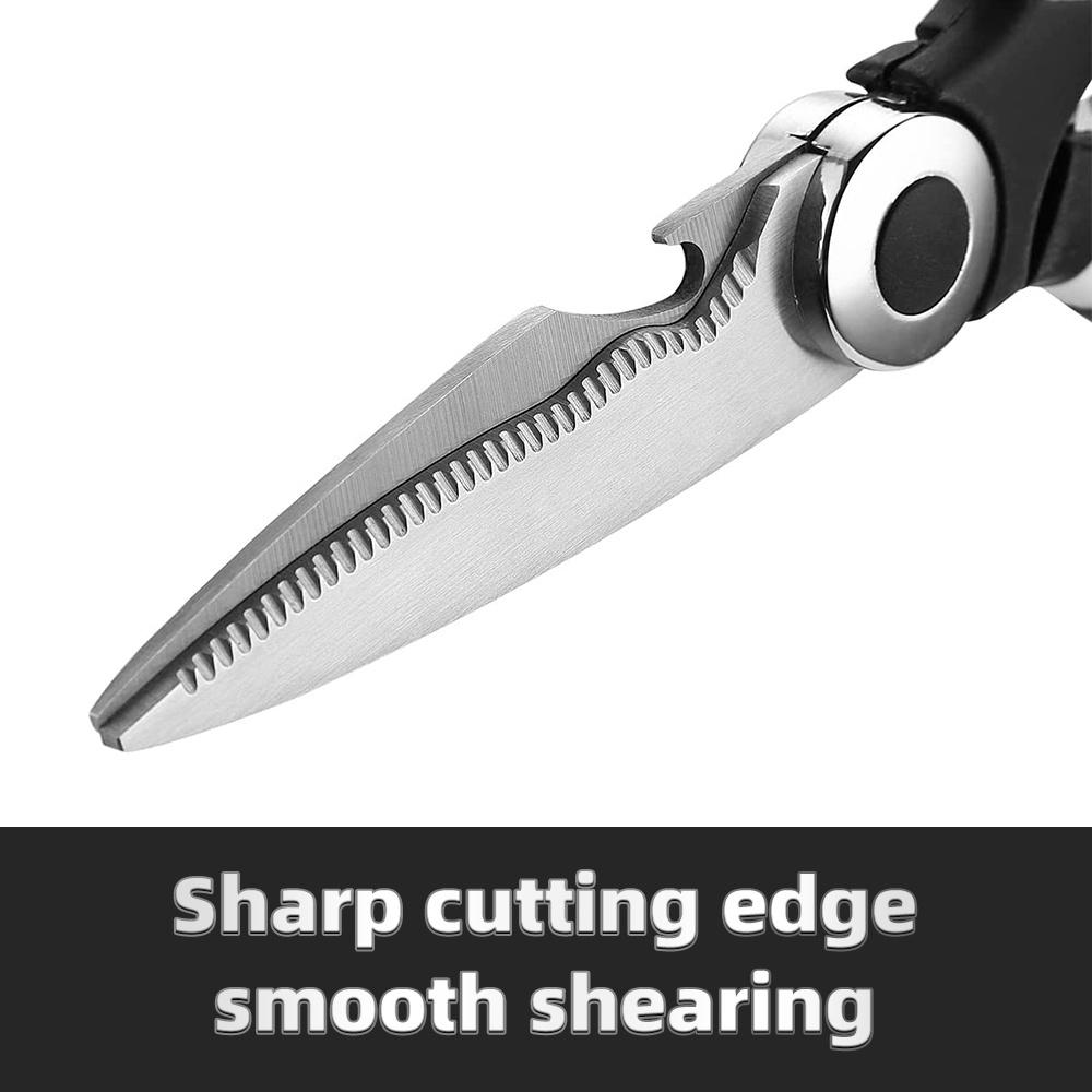 2 PCS Gadgets Scissors Multifunctional Scissors Kitchen Stainless Steel Scissors Chicken Bone Meat Fish Killing Dedicated