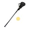 Boys Lacrosse Stick Set Complete 30in with Ball Non Falling Tail Cap Outdoor Team Sports Player Equipment Black Mesh