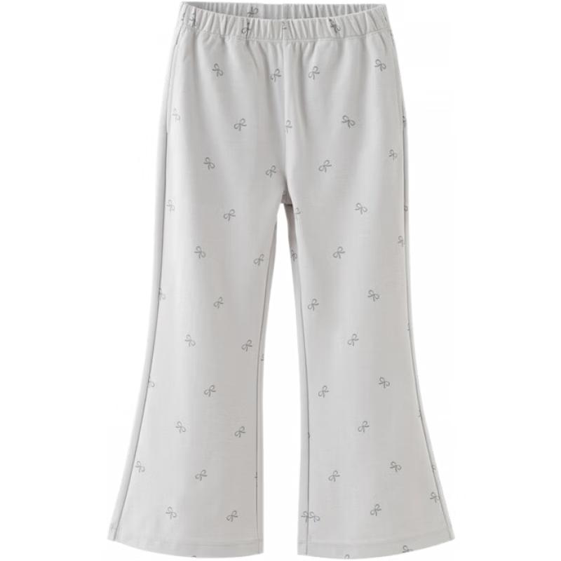 DAVE&BELLA Girls' Summer Knit Flared Long Pants