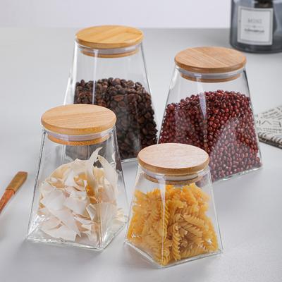 Square Glass Sealed Food Storage Tank, Milk Powder Tank, Grain Storage Tank, Tea Can, Candy Storage Tank