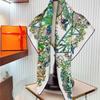 90CM Lady Decoration Twill Scarves Travel Sunscreen Shawl Animal In Forest Printed Square Hair Scarf Shawl Stole Hijab for Women
