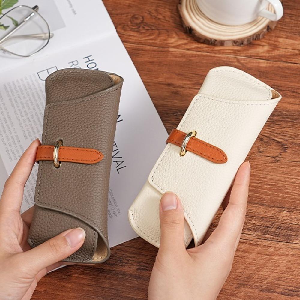 Ins PU Leather Glasses Bag Pu Sunglasses Eyeglass Bag Portable Sunglasses Pouch Travel