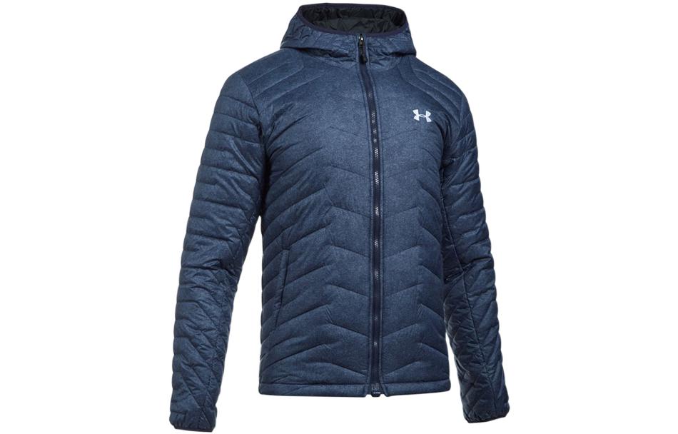 Under Armour Puffer Jackets Men s Dark Blue Hooded Moderate Other 1303059-410 S
