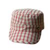 Spring and summer new British-style retro plaid flat-top hat for women, fashionable, high-quality, face-slimming, casual and versatile baseball cap