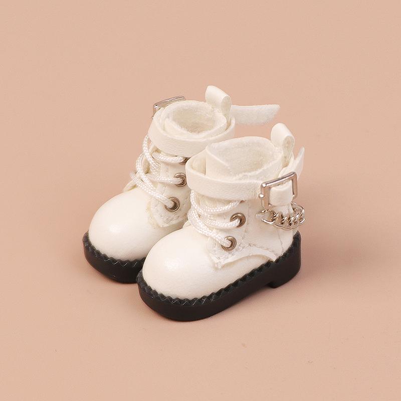 Ob11 Casual Chain Boots Shoes Leather Boots Molly Sister Head Shoes GSC Plain Doll Shoes Doll Accessories 1/12bjd Shoes New