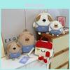 Cartoon Capybara Kids Crossbody Bag Lightweight Nylon Backpack For Kindergarten Daily Use