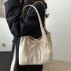 Bowknot Bow Tie Shoulder Bag Korean Style Wool Tote Bag Simple Retro Underarm Bag  Girls