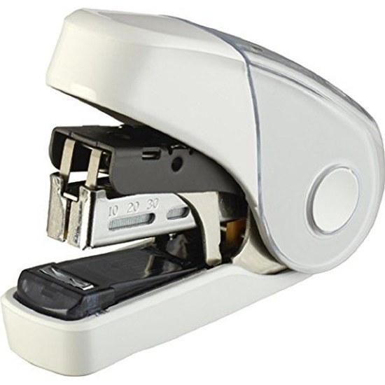 Max Stapler Sacriflat 32 Sheets Binding 100 Spare Staples Storage White HD-10FL3K W