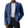 Men's Solid Color Woolen Coat Men's Pockets Button Casual Jacket