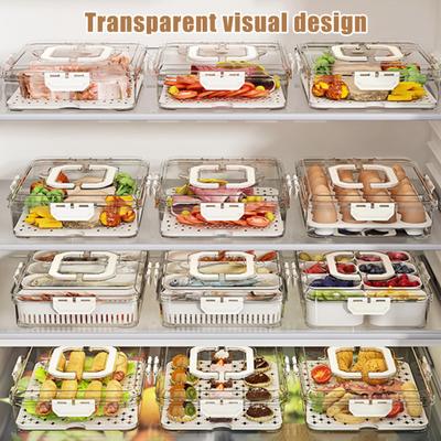 Yousheng Snackbox Stapelbare Meal Prep Behälter mit Deckeln Transparente Kunststoff Lebensmittelaufbewahrungsbox Kompakte Meal Prep Box Küchenaufbewahrungsbehälter