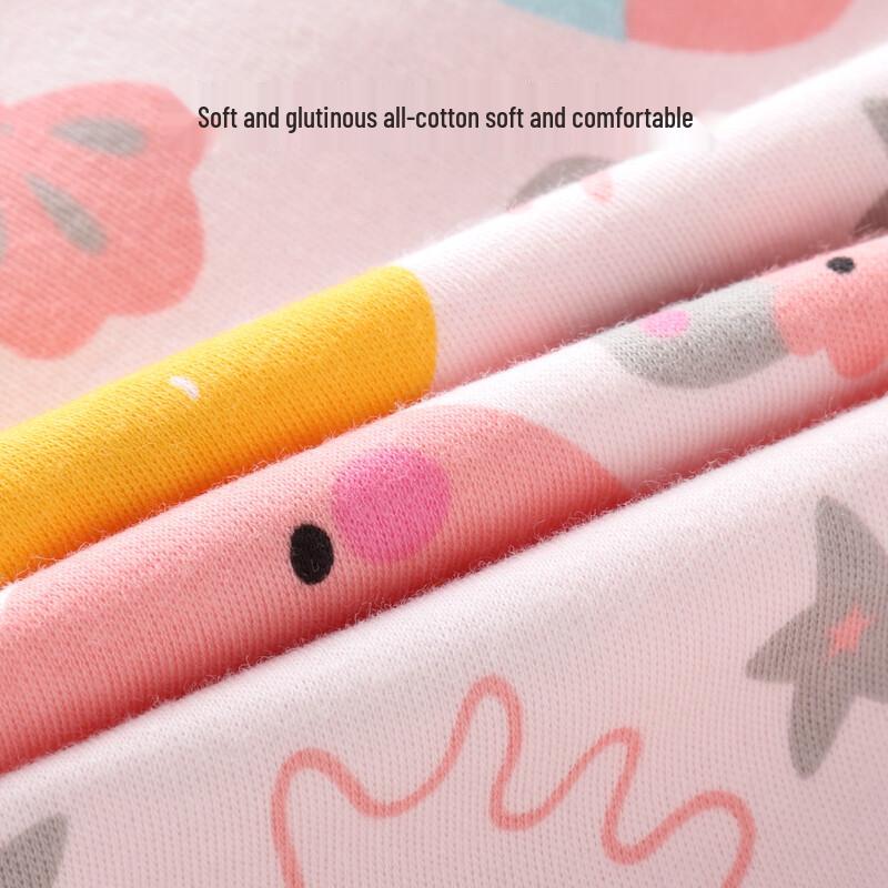 Shubeyi 2-Pack Unisex Baby Pure Cotton High-Waist Spring/Autumn Trousers