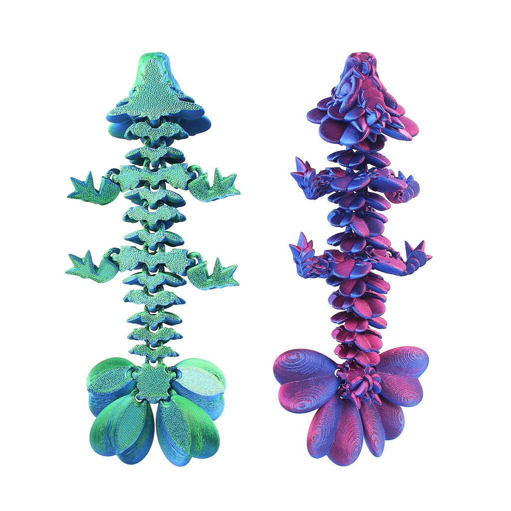 3D Printing Four Leaf Clover Dragon Joint Mobile Set Ornament Handheld Gift Creative Trendy Play Gift Relief Toy