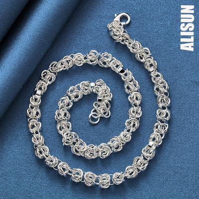 925 Sterling Silver Dragon Bone Necklace Fashionable Wedding Jewelry