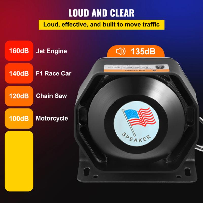 Automotive engineering vehicle alarm, car mounted loudspeaker, whistle horn, wireless multi tone remote control, sound rescue 12
