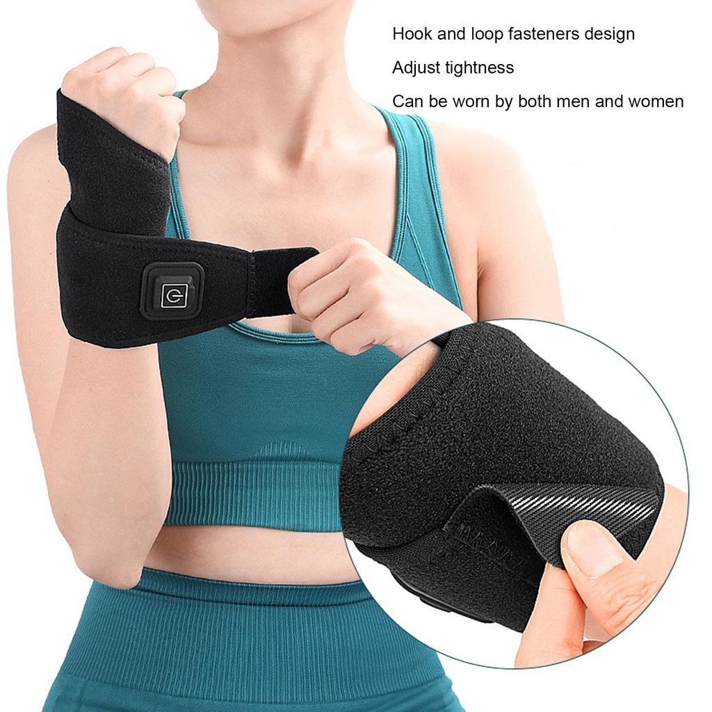 Electric Heated Wrist Brace Hot Compress Reduce Fatigue Keep Warm USB Hand Heating Wrap Band