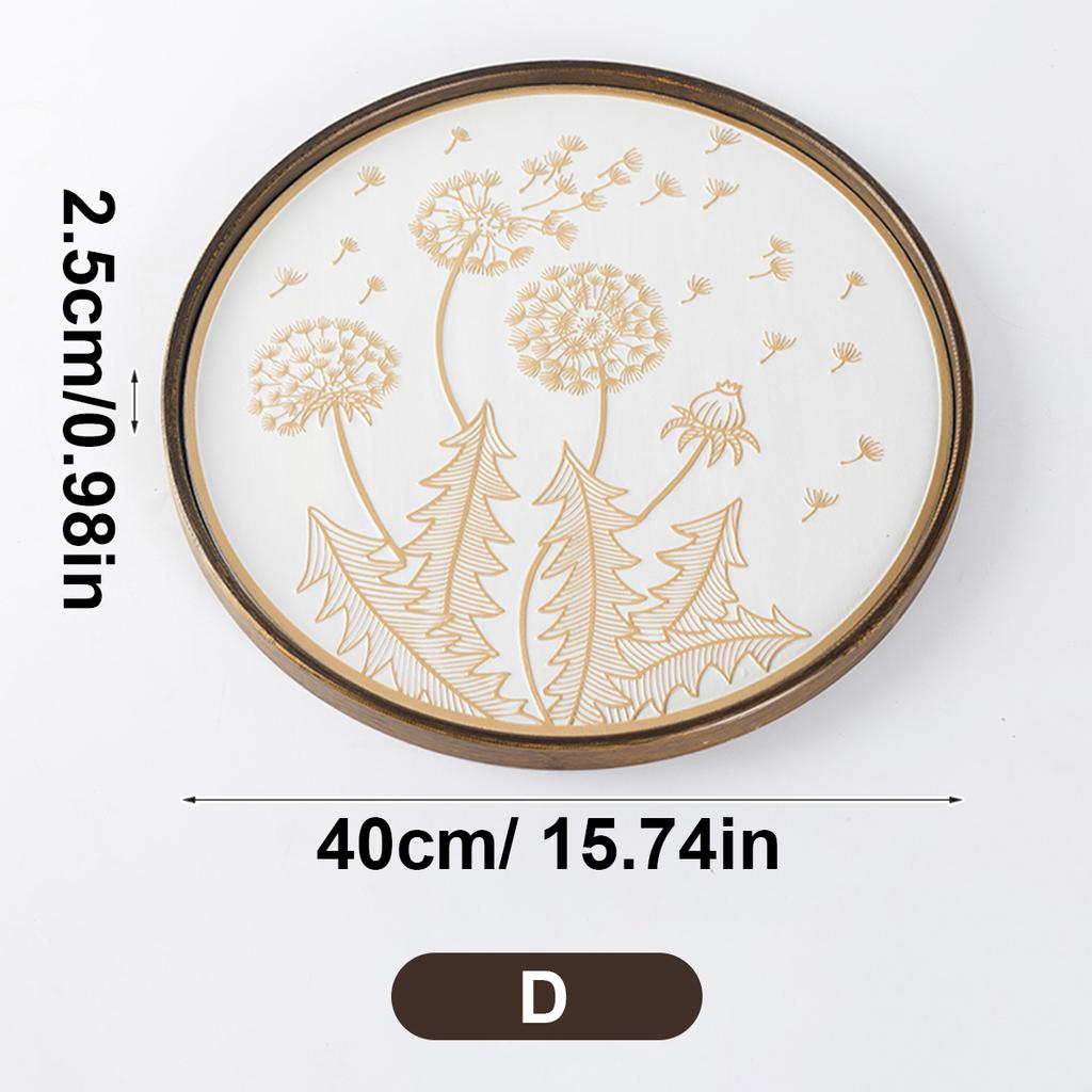 Bamboo Serving Tray,wood Breakfast Tray,for Serving Food, Coffee, Tea, and More Classic Round Coffee Table Tray