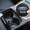 Car Sticker 2026 For Ford 2Pcs Car Anti-noise Coaster Water Cup Holder Carbon Fiber Pad For Ford Focus 2 3 Mondeo Kuga Fiesta MK