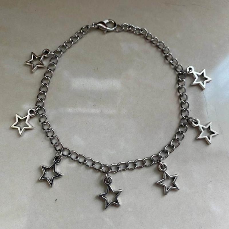 Popular Alloy DIY Accessories Hollow Five-Pointed Star Pendant DIY Handmade Bracelet Necklace Earring Clip Materials
