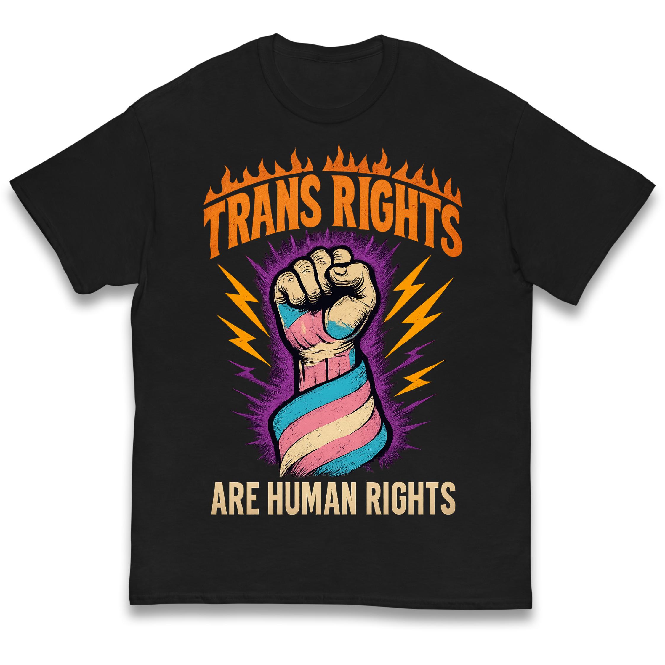 Trans Rights Are Human Rights kids t shirt 150