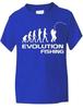 Evolution Of Fishing Sport Funny Kids Girls Boys T-Shirt Birthday Gift Age 1-13