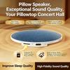 Schlafzimmer-Kissenlautsprecher Bluetooth 5.4, Unter-Kissen-Soundmaschine mit Weißem Rauschen Hifi-Stereo-Sound
