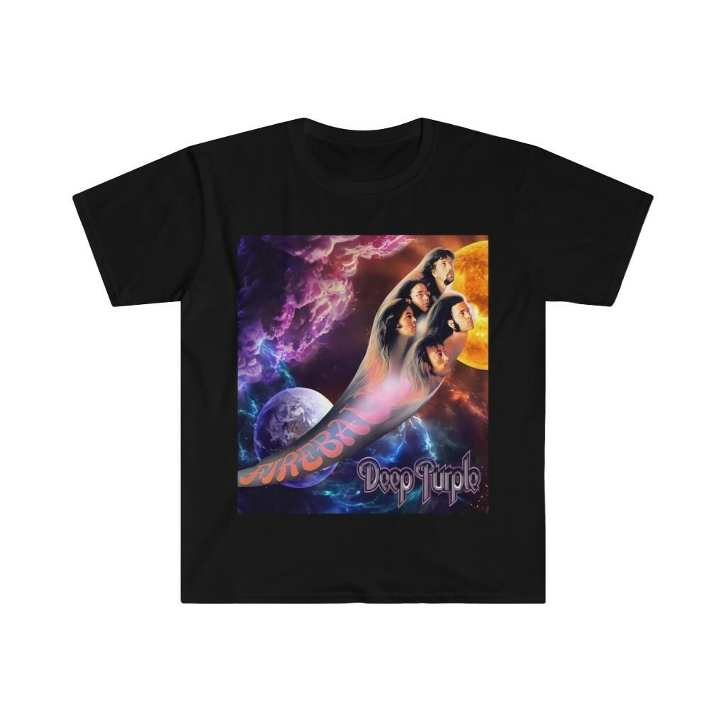 Unisex Soft Cotton T-Shirt Mens Womens Tees Top. Deep Purple Fireball L