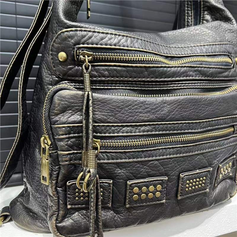 Ladies Y2K Spice Girl Locomotive Bag Multifunctional Washed Shoulder Crossbody Handbag