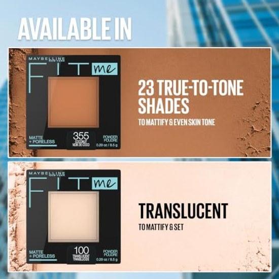 Maybelline Fit Powder Foundation 220 Natural Brightness (Pink Tone) Long-lasting Coverage High Pore