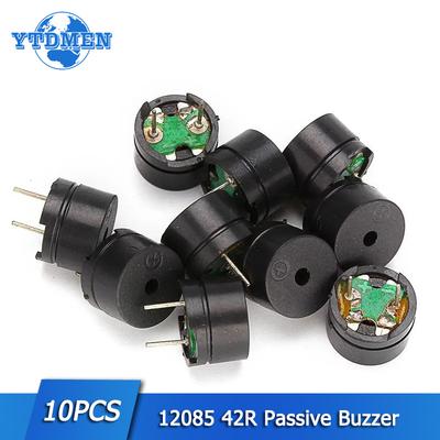 10KS Pasivní bzučák 12MMx8.5MM 12085 42R Odpor 3V 5V 9V 12V v běžném použití Mini piezo bzučáky sada, pro Arduino