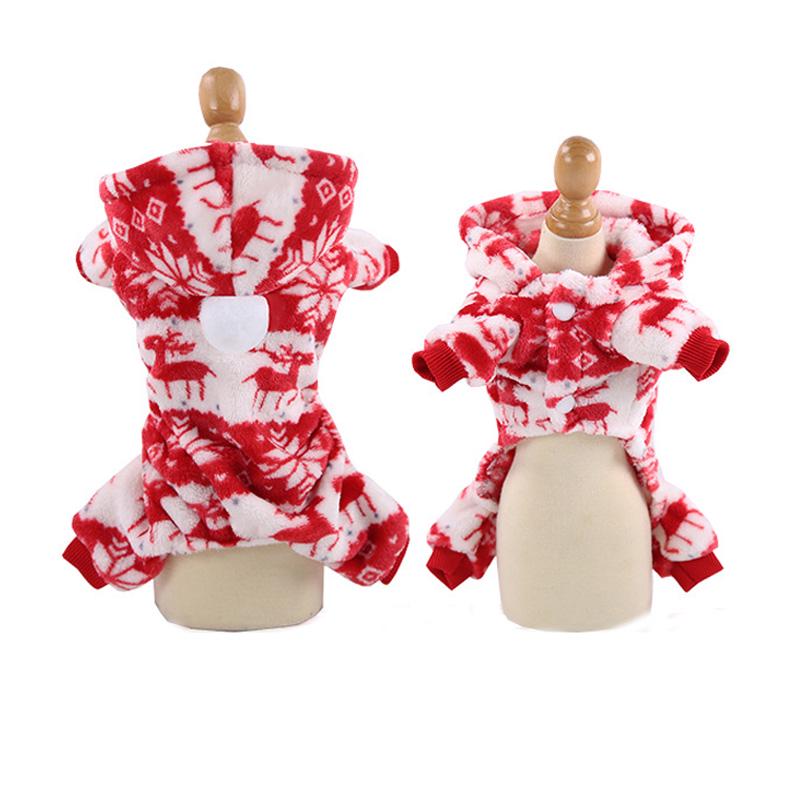 Winter Dog Clothes Soft Fleece Dog Jumpsuit Small Puppy Coat Pet Outfits Warm Dog Hoodie Clothing