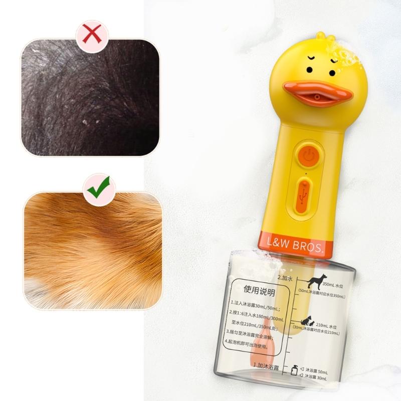 Electric Pet Bath Soap Dispenser Creates Rich Foam For Quick Dog Cleaning Automatic Dog Bathing Foam Machine Pet Supply