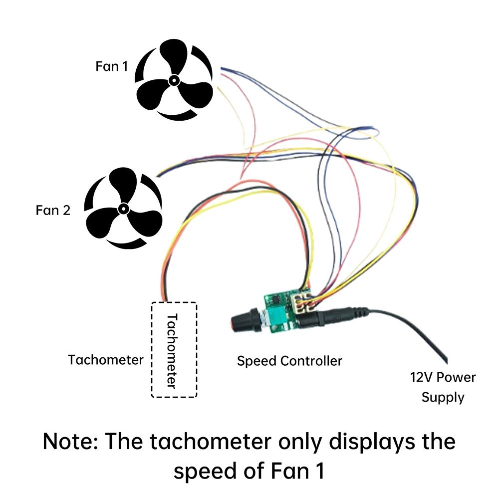 Dc11v 11v Dual Way PWM Motor Speed Controller Fan Speed Adjustable Switch 1-wire Speed Control Module For CPU