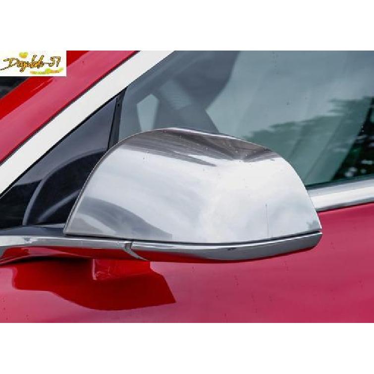 Chrome ABS Rear View Side Door Mirror Cover 2PCS For Tesla Model S 2012-