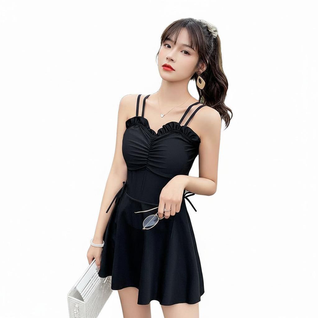 One-piece swimsuit female slim belly 1011 new Internet celebrity super fairy student conservative belly swimsuit wholesale