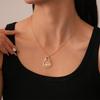 Vintage resin zircon Maitreya Buddha gourd necklace real gold electroplating safe and lucky Buddha phase national style necklace jewelry 