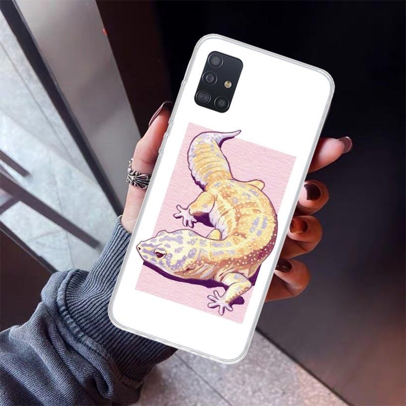Lizards Geckos Phone Case For Samsung Galaxy A52 A51 A50S A32 A22 A12 A02S A72 A71 A31 A70 A30S Note 20 Ultra 10 Plus S10 Galaxy
