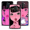 Super Cute Girl Anime Mobile Phone Shell for Redmi Note 10 11 11S 11E 7 8 8T 9 9S 9T Pro Plus 4G 5G Black Soft Case Cover Fundas
