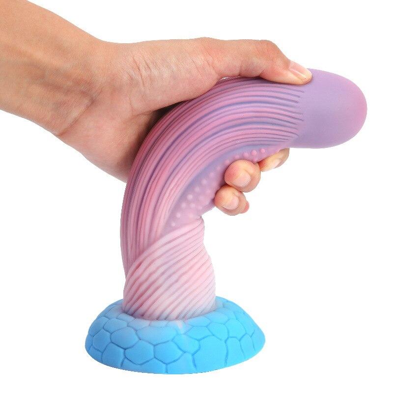 Silicone Anal Plug Soft Dildo Anal Dilator Female Masturbator Adult Sex Toy Big Dick Realistic Penis Strap On Cock