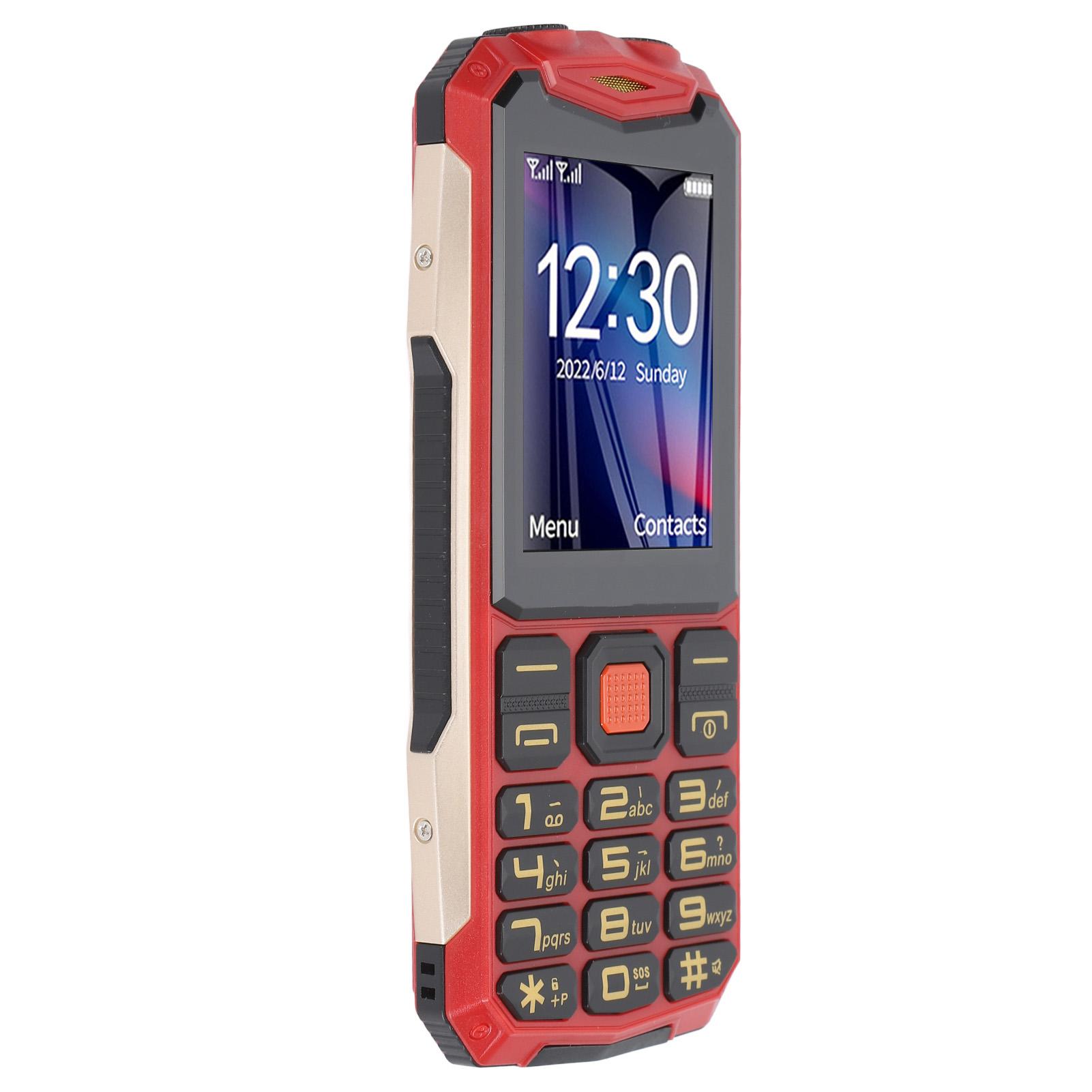 

Мобильный телефон для пожилых людей 2G Ultra Slim 4800mAh Dual SIM Dual Standby Clear Sound 2.6-дюймовый экран SOS красный