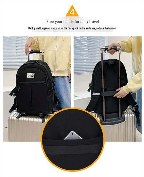 Modny plecak w stylu koreańskim z casualowym napisem