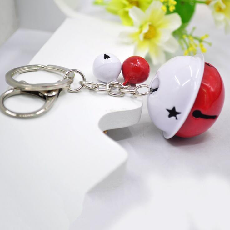 Moderne Zweifarbige Metallglocken Schlüsselanhänger Party DIY Geschenk Zubehör Schlüsselanhänger Niedliche Glocke Auto Schlüsselanhänger Tasche Anhänger Schmuck