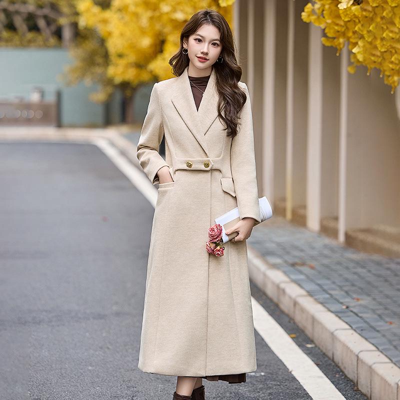 Women's Woolen Coat: Autumn/Winter Korean Style Fashion, Long Commuter Jacket SX3055