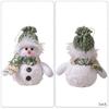 Set Of 2 Decorative LED Lamps Snowman Ornament with Colorful Accessories Elegant Christmas Ornamentation Supplies