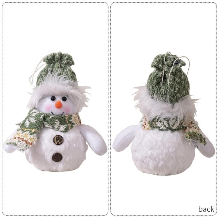 Set Of 2 Decorative LED Lamps Snowman Ornament with Colorful Accessories Elegant Christmas Ornamentation Supplies