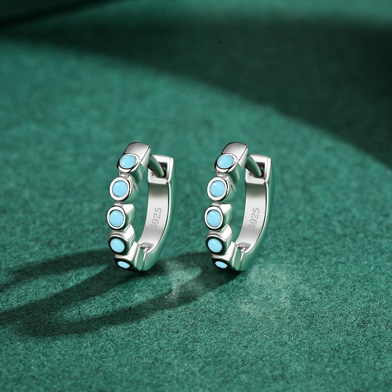 Tancise 925 Sterling Silver Turquoise Earrings Drop Earrings For Women Wedding Party Gifts