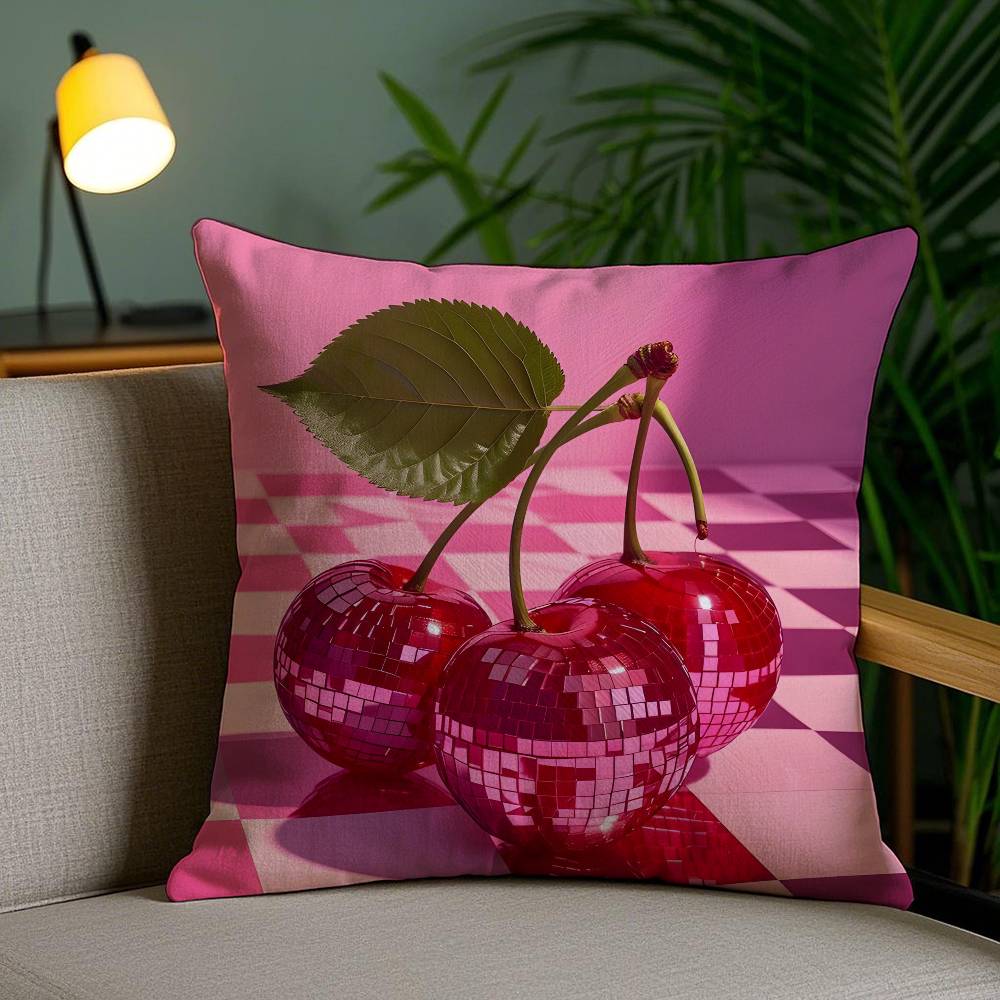 

Sweet Millennium Print Kirsh Studio-A Pillow Case Anti-dustmite Pillowcase Invisible zipper silky short plush Sofa cushion cover 12x12Inch