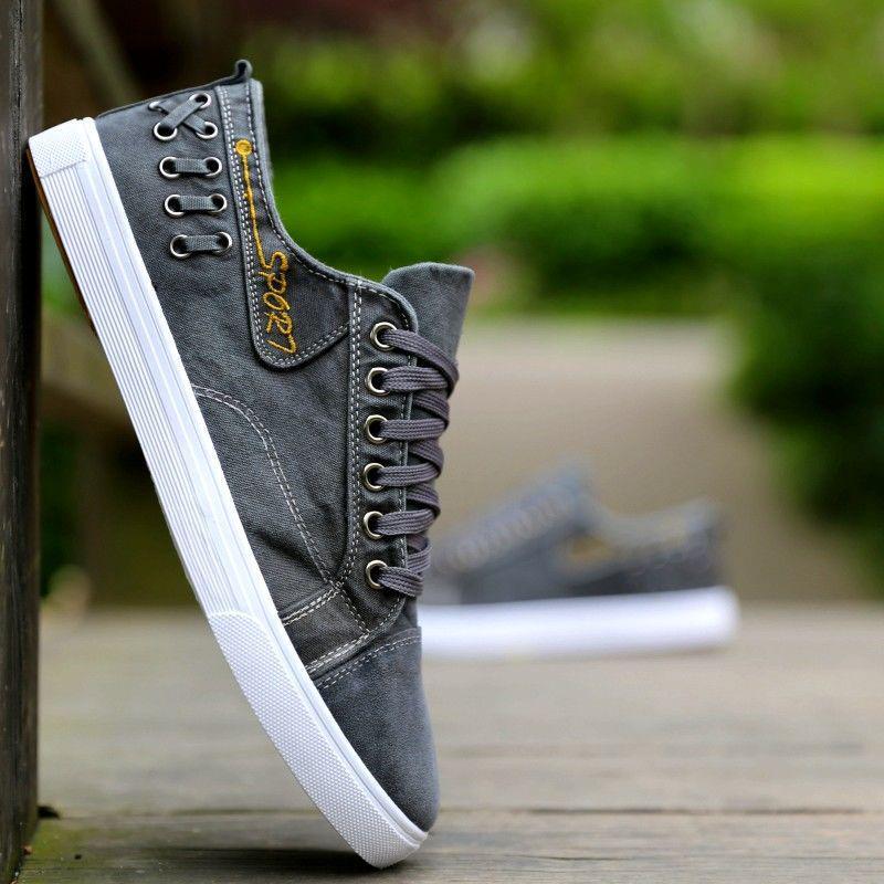 Men's Retro High-Top Canvas Shoes - Velvet-Lined, Warm, Casual, Trendy, Denim-Style for Autumn and Winter