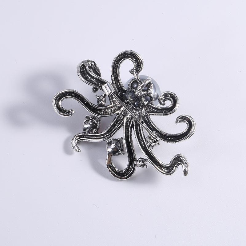 Creative Personality Octopus Octopus Pearl Rhinestone Brooch Clothing Accessories