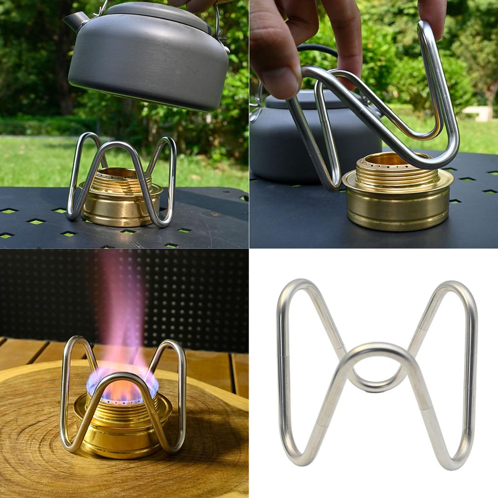 Alcohol Stove Bracket Outdoor Camping Burner Bracket Stainless Steel Heater Stand Detachable Bracket Camping Accessories