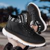 Fashion Classic Fashion Yellow Men's Work Shoes Breathable Leather Casual Shoes for Men Lace-up High-top Shoes Men Zapatos Para Hombres